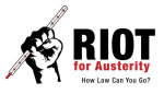 Riot for Austerity fist with Thermometer